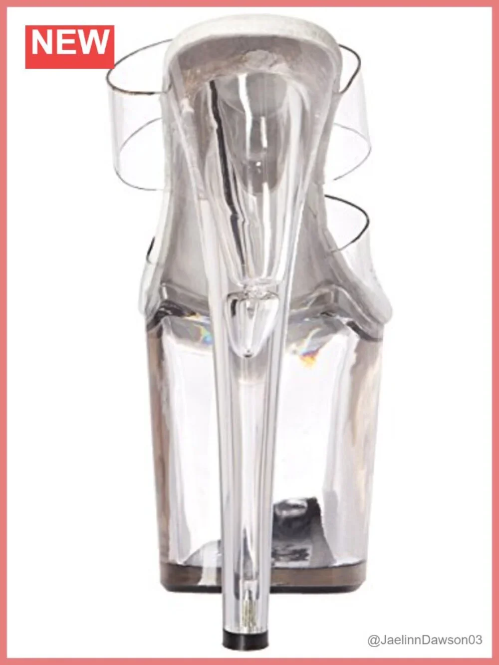 Clear Platform Sandal Stiletto Heel Ankle Strap Dance Shoes